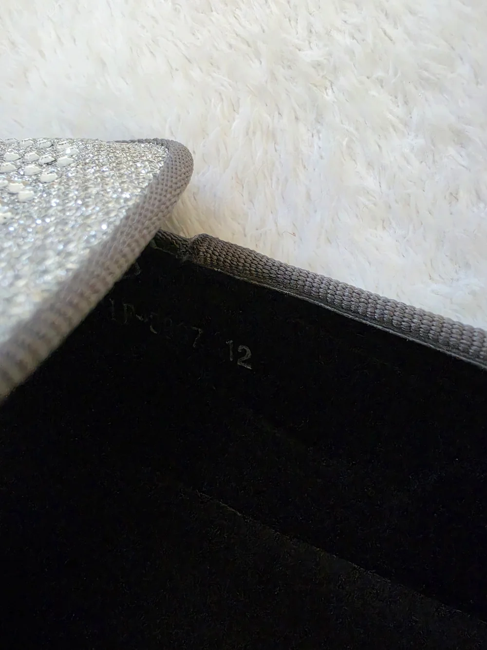 Royal Shoes Embellished Studded Sparkling Slip-On Smoker Loafers Silver Sz 12